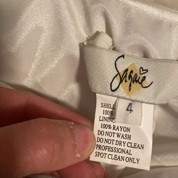 Sagaie Paris Women’s Vintage Sequined Silk Evening Mini Dress Size 4 ($400) - Picture 3 of 15